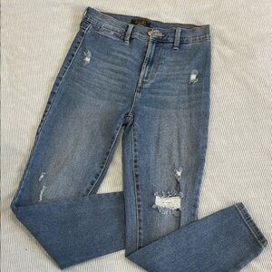 Rachel Roy Blue Distressed Skinny Jeans